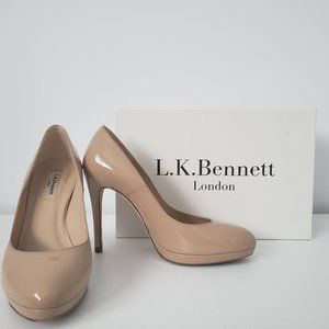 L.K Bennett Sledge Pumps, tan patent